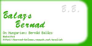 balazs bernad business card